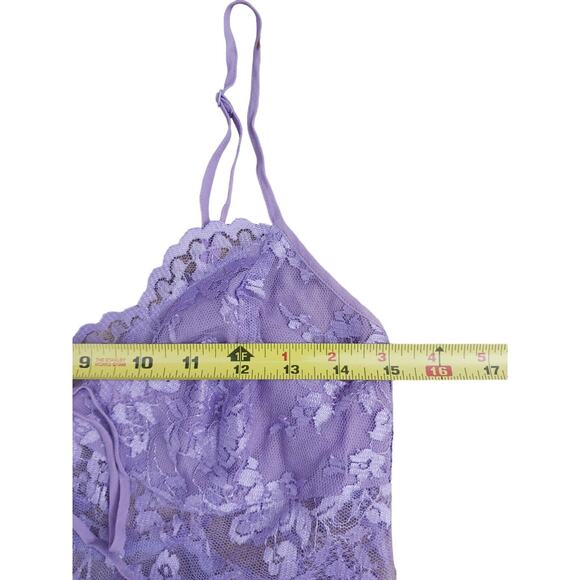 Victoria’s Secret Lingerie Lace Babydoll Sz M LAVENDER LT Purple Barbiecore VNT - Picture 14 of 16